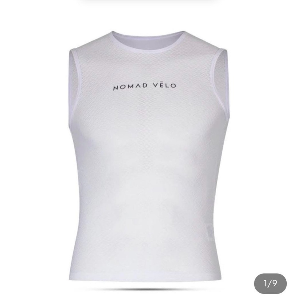 Men's White Sleeveless Base Layer